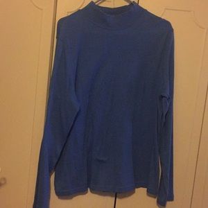 XL Blue mock turtleneck